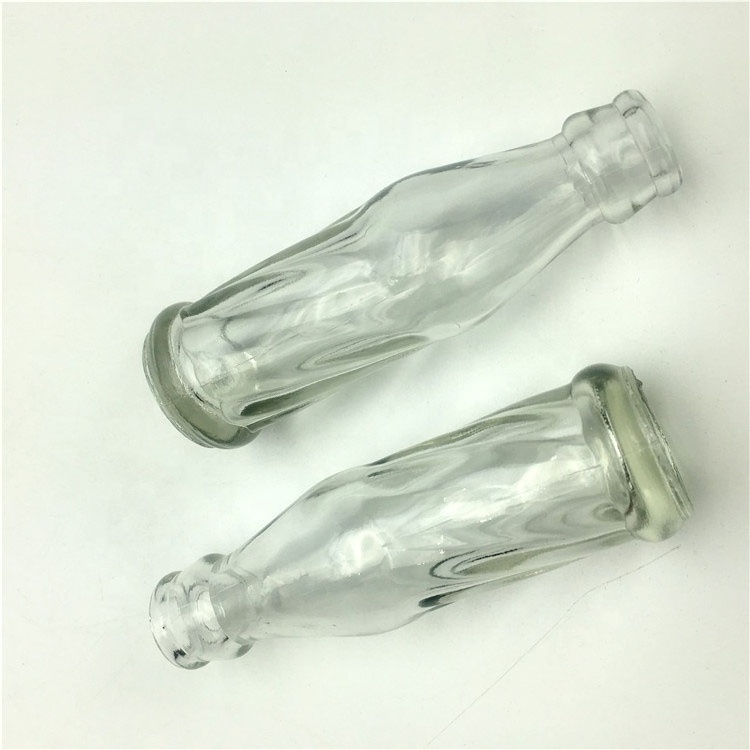 Wholesale 40ml clear mini glass soda bottle for beverage with crown cap