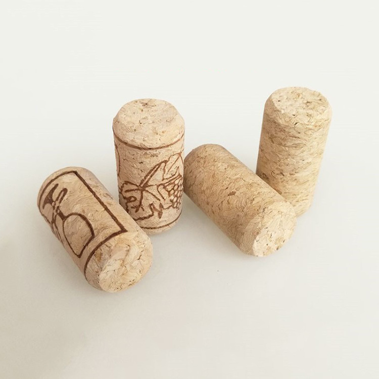 Custom Printed Bottle Cap Synthetic Wooden Red Wine Cork