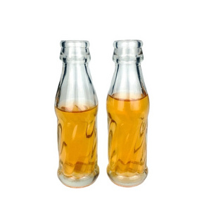 Wholesale 40ml clear mini glass soda bottle for beverage with crown cap