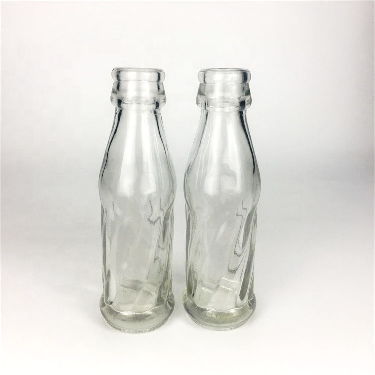 Wholesale 40ml clear mini glass soda bottle for beverage with crown cap