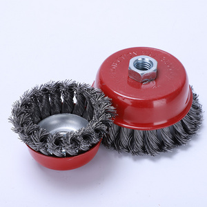 Twisted wire bowl type wire wheel polishing and rust removal wheel electric steel brush twisted wire