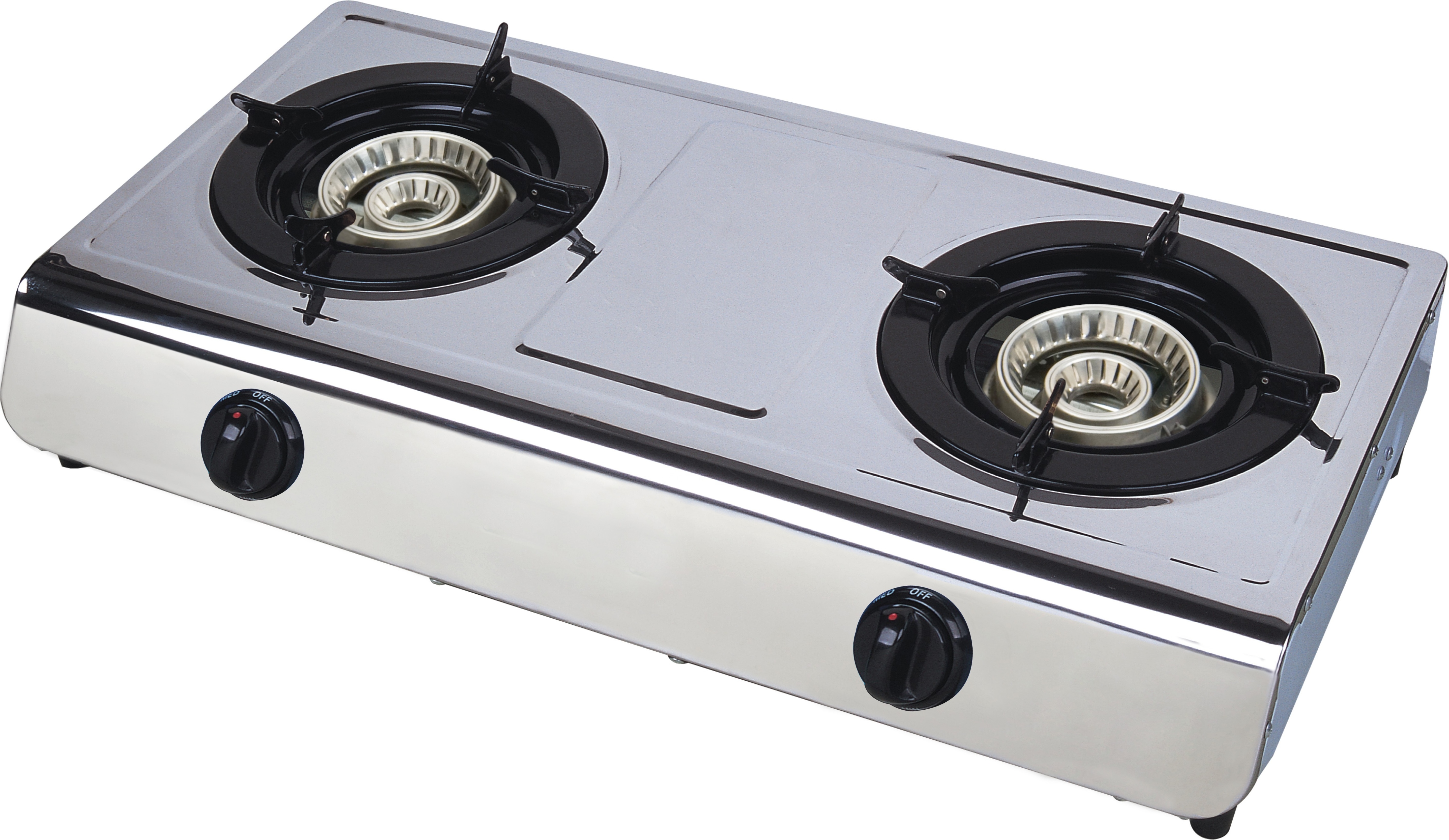 Xunda 2 Burners Free Standing Table Stove Gas Cooker Stainless Steel in Cooktop with CE Certificate