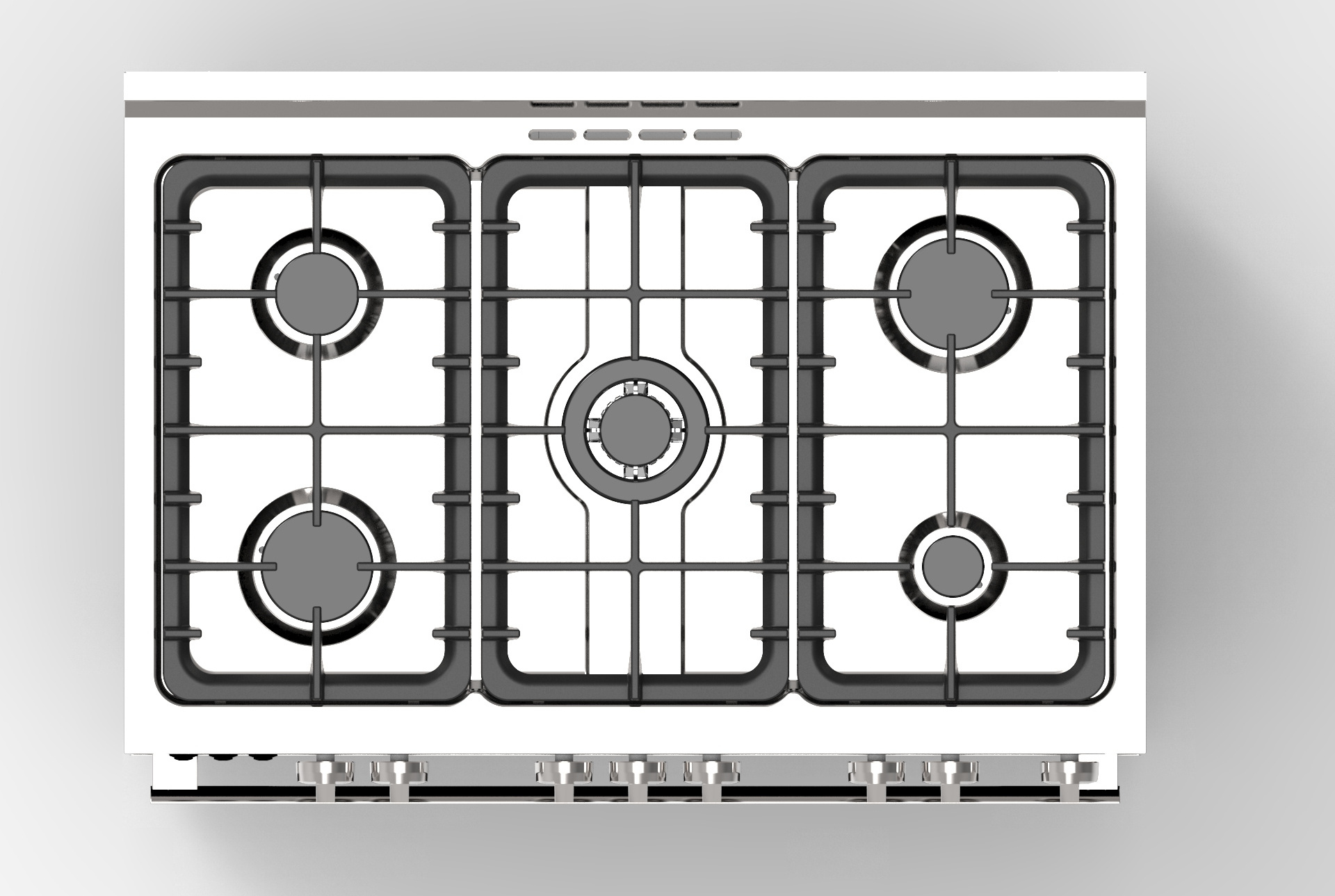 Xunda Gas Cookers With Oven And Grill Double Door Gas Range Stove 5 Burner With Oven