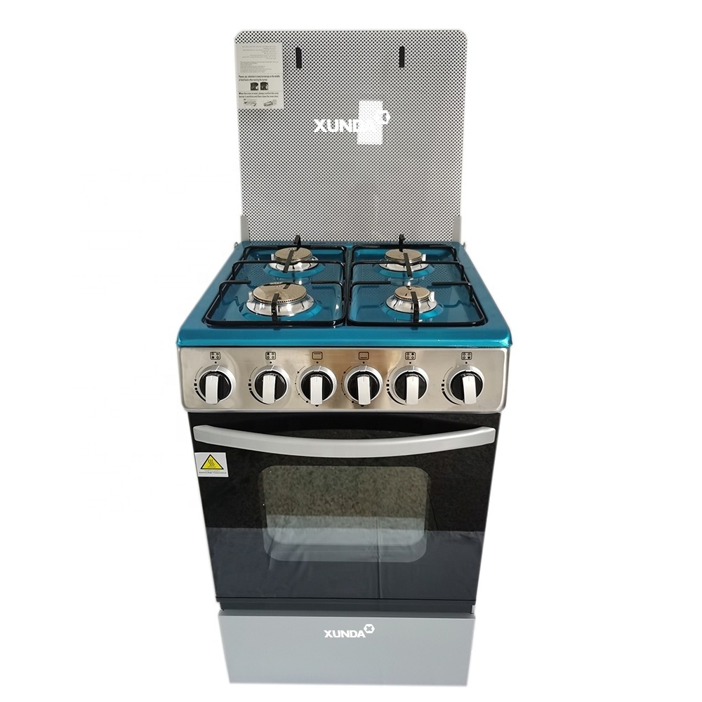 Xunda Kitchen Appliances Cuisinire Gaz Avec Four 4 Burner Gas Standing Cooker Stove With Oven