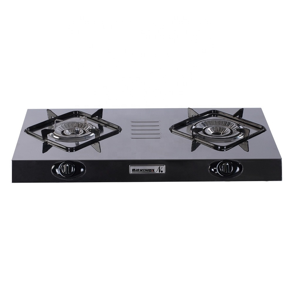 Xunda High Quality Table Top Gas Stove 2 Burners Induction Rechaud A Gaz Hob Cooker