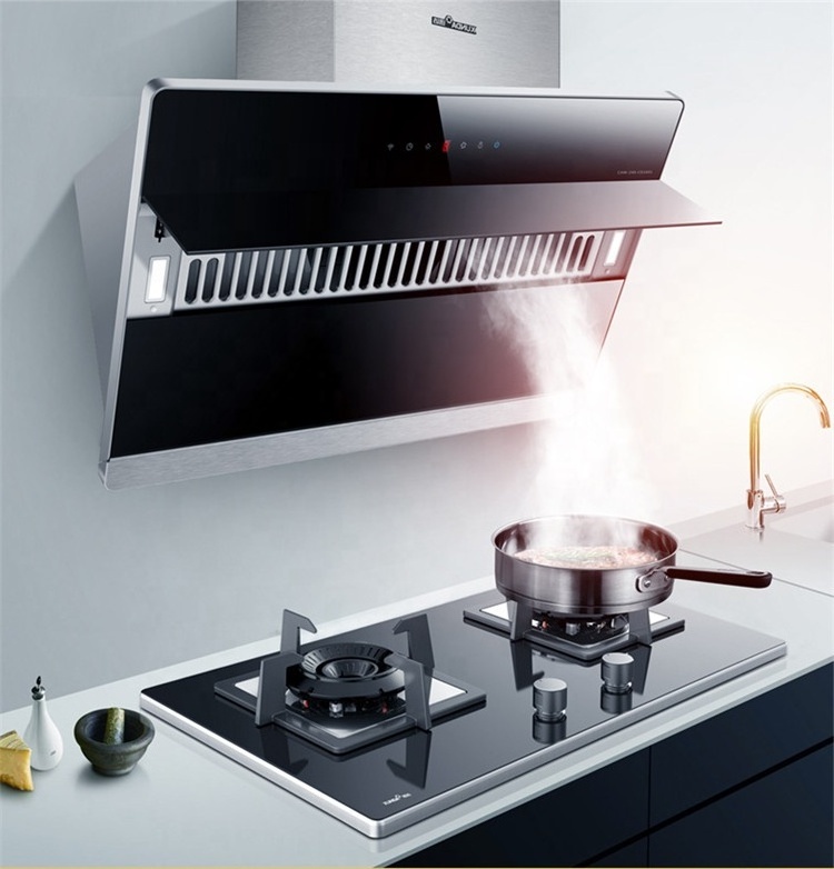 Xunda Top Selling Xunda New Design Large Suction Fan Cooker Hood Wall-mounted  Kitchen Chimney Cooker Range Hood Filter