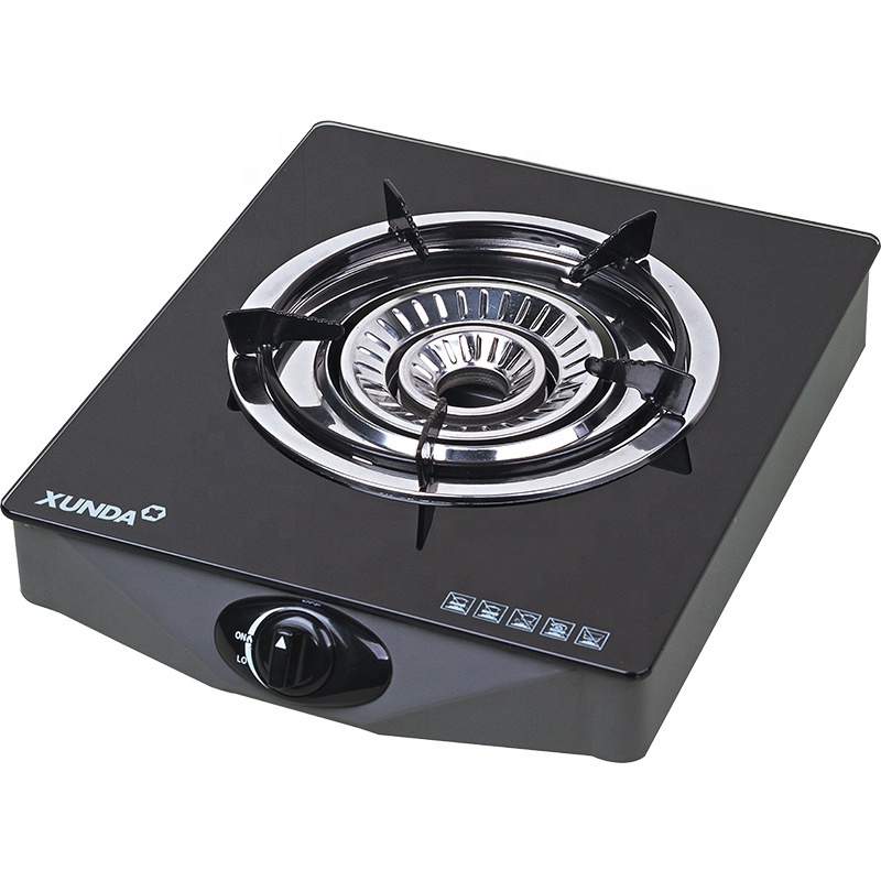 Xunda Cooking Glass Table Top Single Burner Gas Solo Stove 1 Burner Portable Cocina A Gas