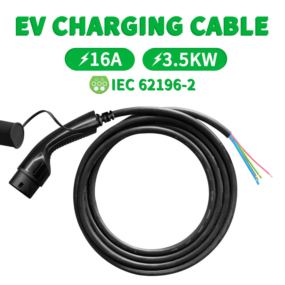 3.5KW 7KW 1 Phase IEC 62196-2 Ev Charger Type 2 Ev Charging Cable for European Standard Car