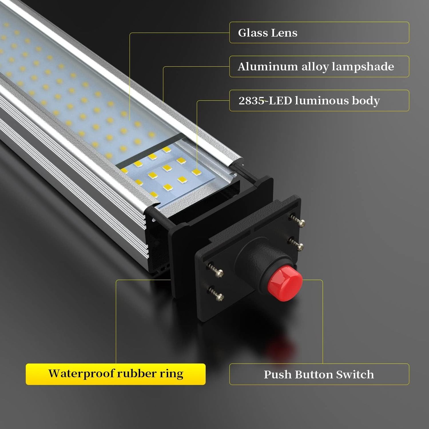 8W 24V Led Work Light 20in Long Arm Aluminum Alloy Waterproof Table Lamp for Machine Tool CNC Lathe Drilling Machine