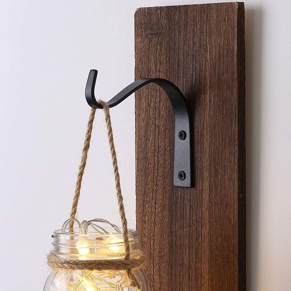 Decorative Iron Metal Wall Hook Plant Hanger Bracket Flexible Hook Lantern Wall Hanger for Hanging Plants Outdoor