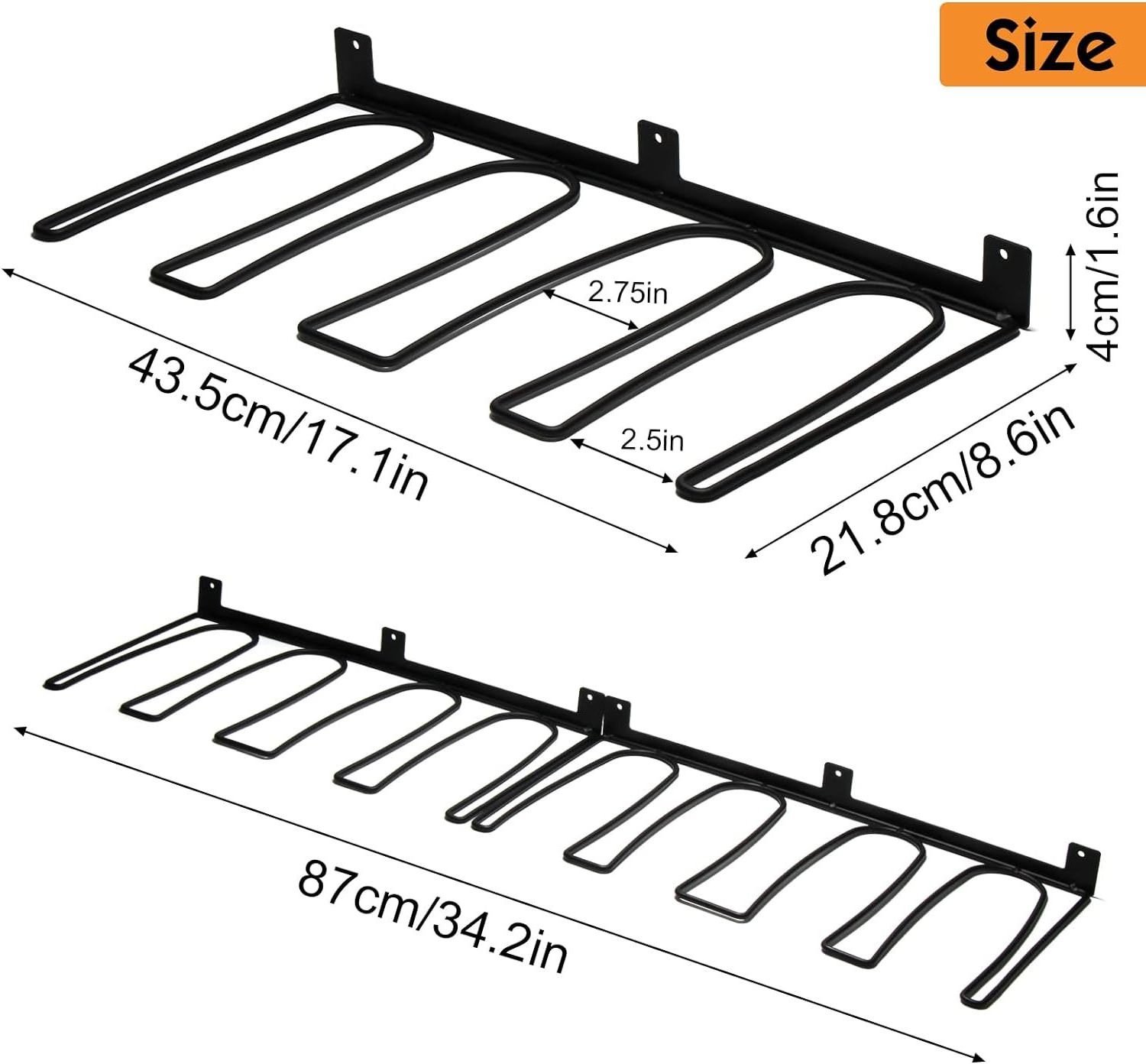 Boot Rack Wader Hanger, 2 Pack Boot Storage Wall Mount Shoe Rack for Boots, Heavy Duty Cowboy Boot Rack Organizer Tall Boots