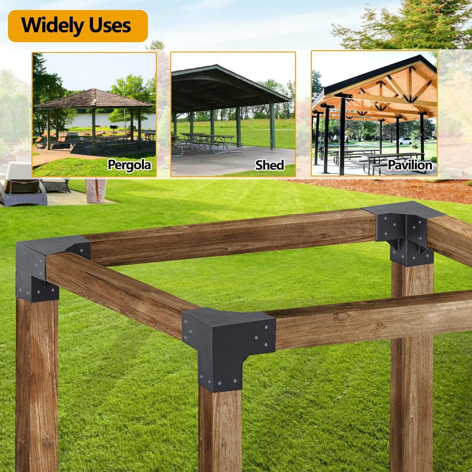 Pergola Kit Elevated Wood Stand Kit Woodwork for 4