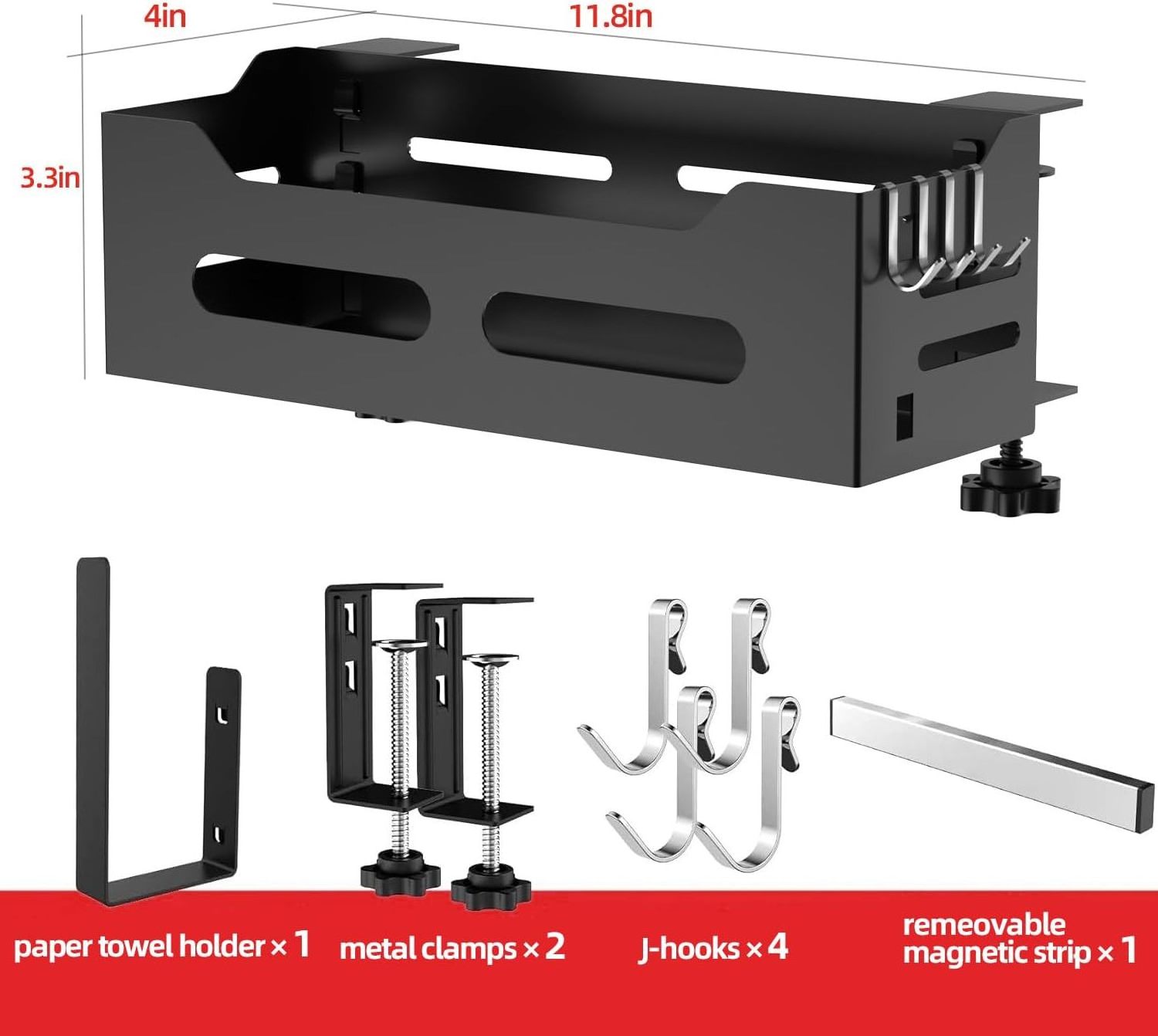 Outdoor Barbecue Grill Utensils Organizer Caddy Box for 28