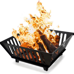 Fire Pit 25 Inch Outside Wood Burning Portable Firepit Log Stove Fireplace for BBQ Camping Campfire Bonfire