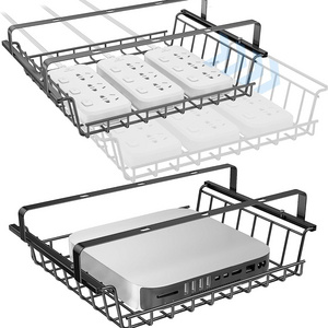 Under Desk Storage Shelf Table Cable Management Slide Out Metal Under Desk Drawer Tray Basket