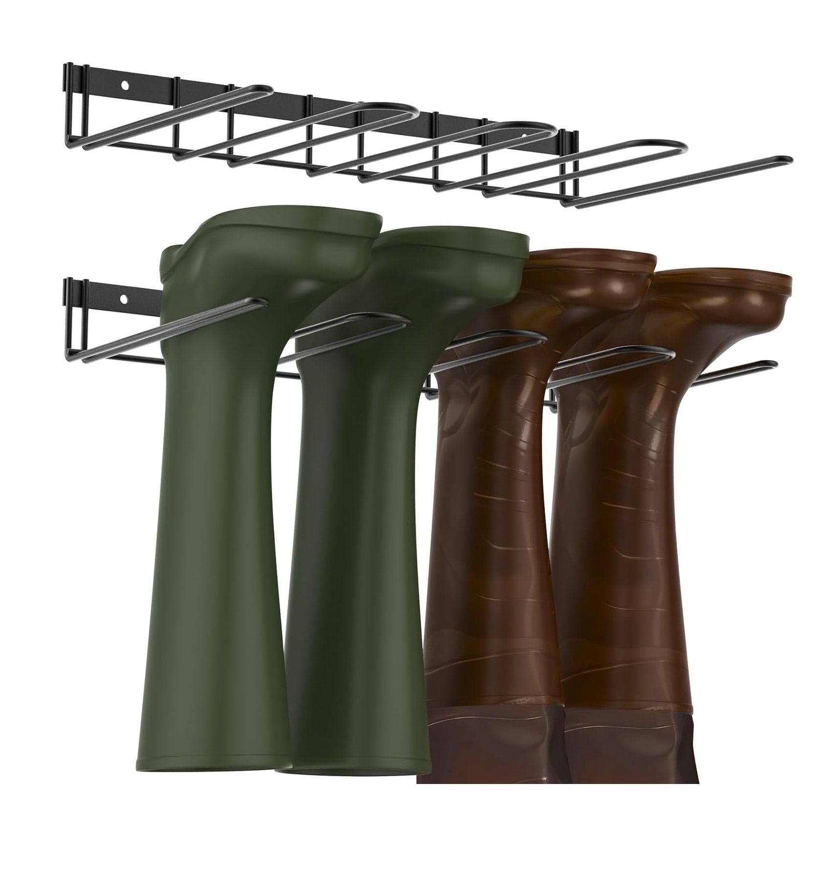 Wader Hangers 4 Pair Hanging Boot Rack Great for Work Boots, Cowboy Boots,  Waders Garage Shoe Storage Bracket