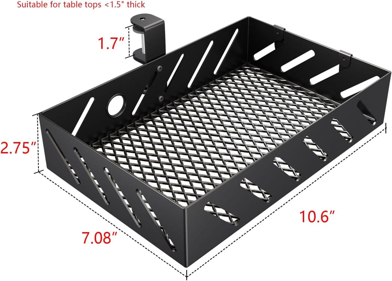 Under Desk Organizer,Table Management Tray, Swivel Pencil Drawer, 360 Spin Hidden Storage Box,Easy Install,Strong and Durable