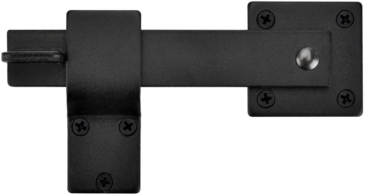 Solid Hardware Farm Door Latches Cast Iron Black Matte Deadbolt for Wooden Fences