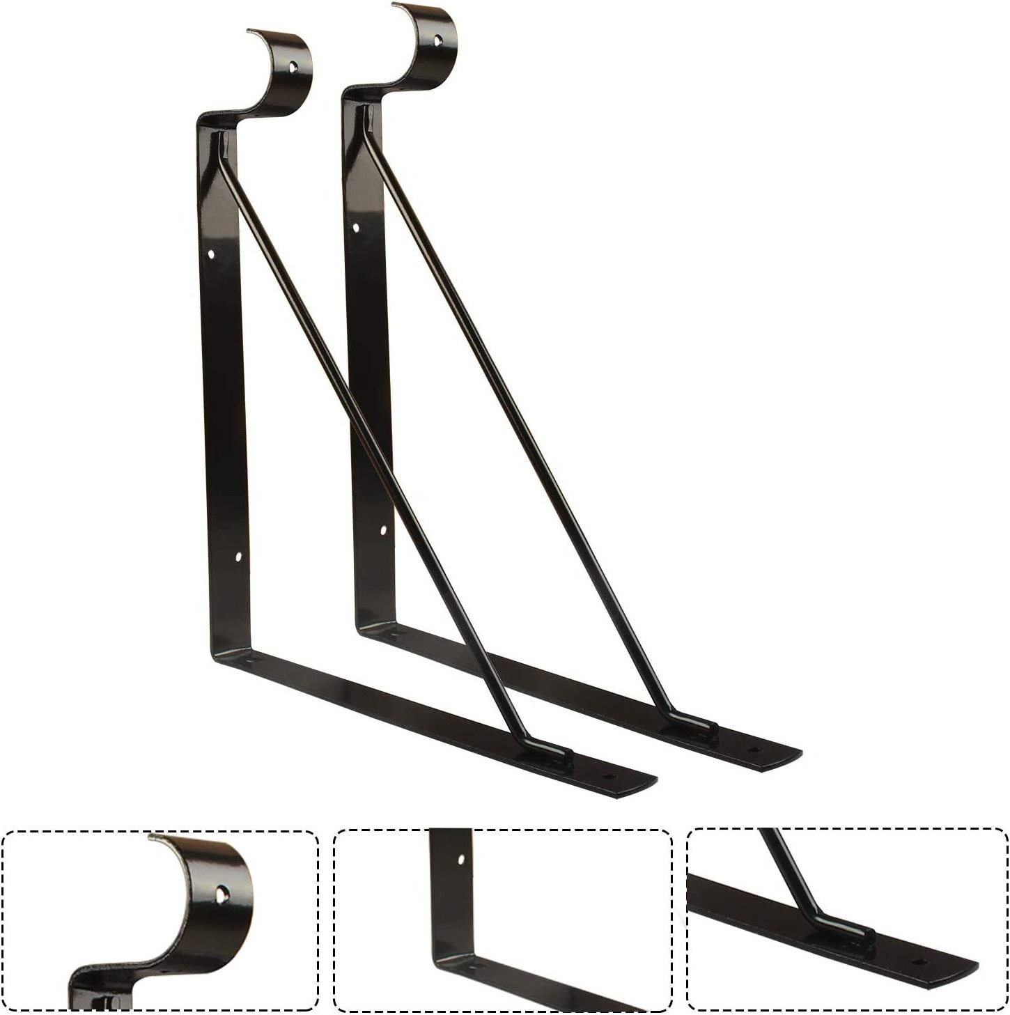 Heavy Duty Closet Shelf and Rod Bracket Closet Shelf Bracket with Rod Support Great for Both Shelf Storage and Closet Rod