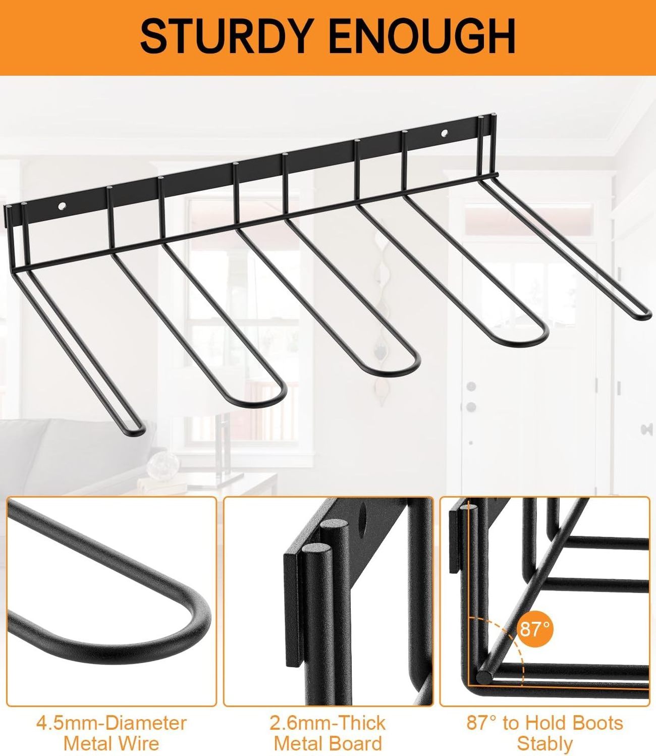 Wader Hangers 4 Pair Hanging Boot Rack Great for Work Boots, Cowboy Boots,  Waders Garage Shoe Storage Bracket