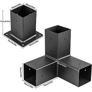 Gazebo Stands Wooden Kit 8 Piece Electrophoretic Paint Coated Hardware Kit DIY Elevated Wood Shelf Kit For 4x4 Timber