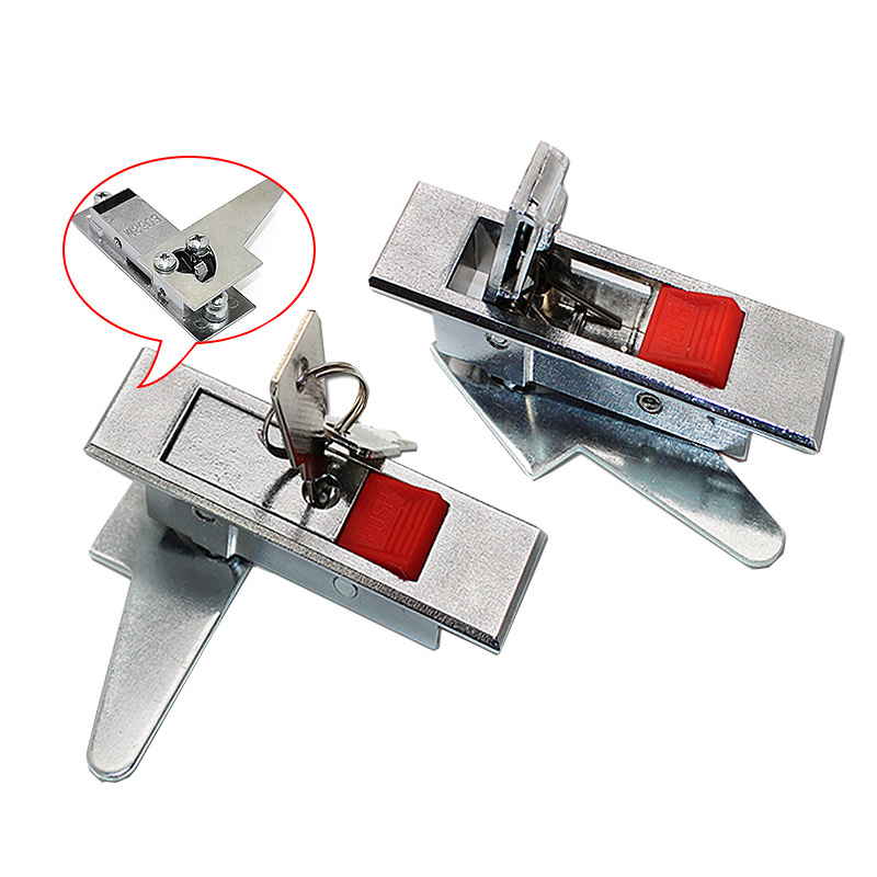 Production Top Ms603 Product Silver Push Button Cabinet Locks With Keys For Motor Box And Subway Filing Cabinet Lock Furniture