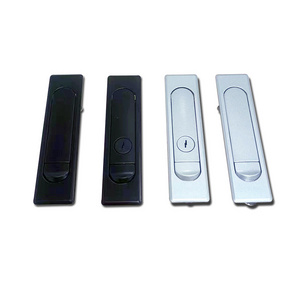 Silver Control Switch Cabinet Door MS730-1-2 Plane Lock Black Cabinet Pressure Type Flip-Flop Lock Fire Lock