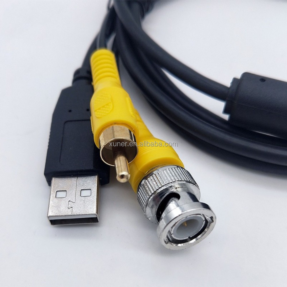 High quality manufacturer custom OEM project cable USB Type-c to BNC RCA connector Adapter cable composite AV   cable