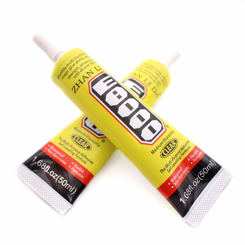 Zhanlida 50ml E8000 super glue Adhesive multi-purpose transparent glue epoxy resin glue for DIY jewelry Repair LCD Touch Screen