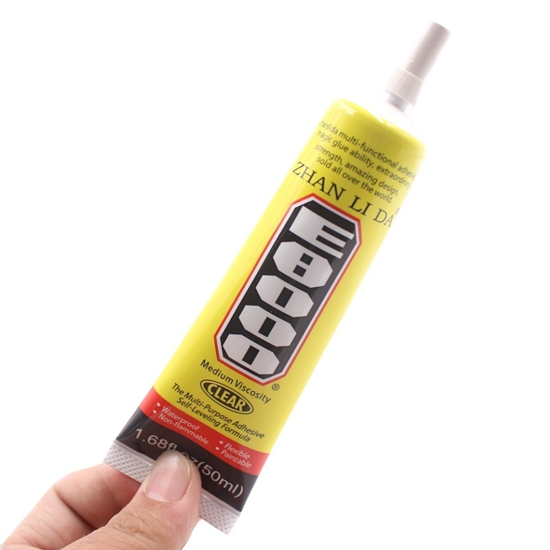 Zhanlida 50ml E8000 super glue Adhesive multi-purpose transparent glue epoxy resin glue for DIY jewelry Repair LCD Touch Screen