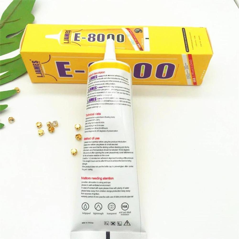 High quality 15ml E8000 Glue Epoxy Adhesive E8000 glue 15ml 50ml 110ml for crystal jewelry glass metal DIY acrylic