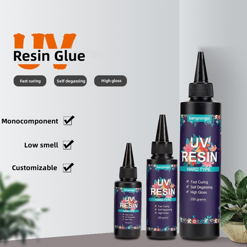 OEM&ODM UV Epoxy Resin clear Glue Fast Curing  High Gloss Crystal Clear  Epoxy Resin UV Glue for Jewelry