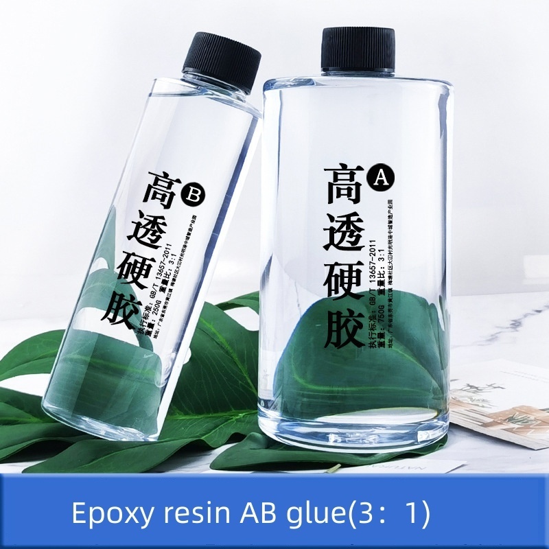 300ml A + 100ml B Epoxy Resin AB Glue 3:1 Quick Drying Glue Crystal Clear  for DIY ashtray Ring bracelet jewelry hard Glue 400ml