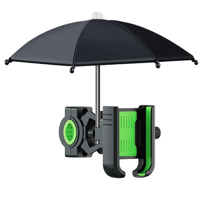 Mini Sunshade Umbrella Parasol Motorcycle Phone Mount Holder Cute Mobile Phone Holder with Sun Umbrella