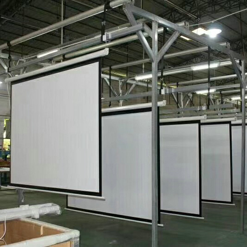 Motorized Projection Screen, Tubular Motor Ceiling Hanging Electric Projector Screen with 1000D Matte White