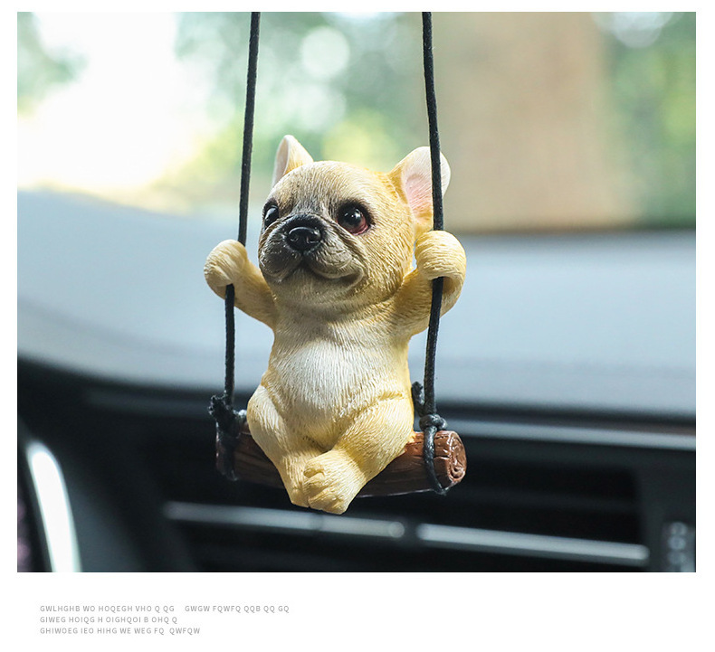 Hot Selling Cool Car Hanging Accessories for Rear View Mirror Cute Car Pendant Swinging Sunglasses Dog Hanging Swing