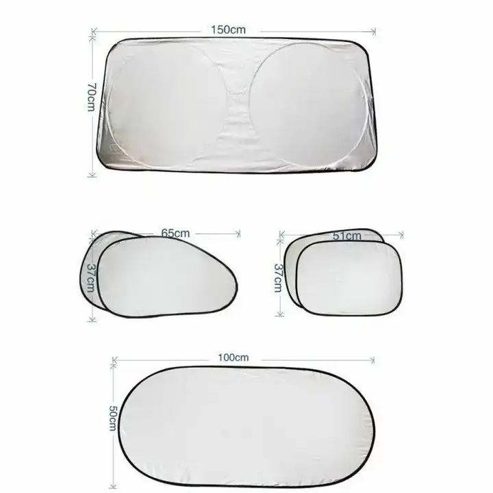 Hot sale Customizable 6-piece set Foldable magnetic car sun visor Side window sun visor cover