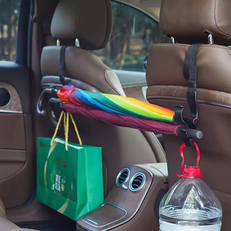 Hot sale high quality trunk umbrella holder hooks adjustable car seat backrest hooks