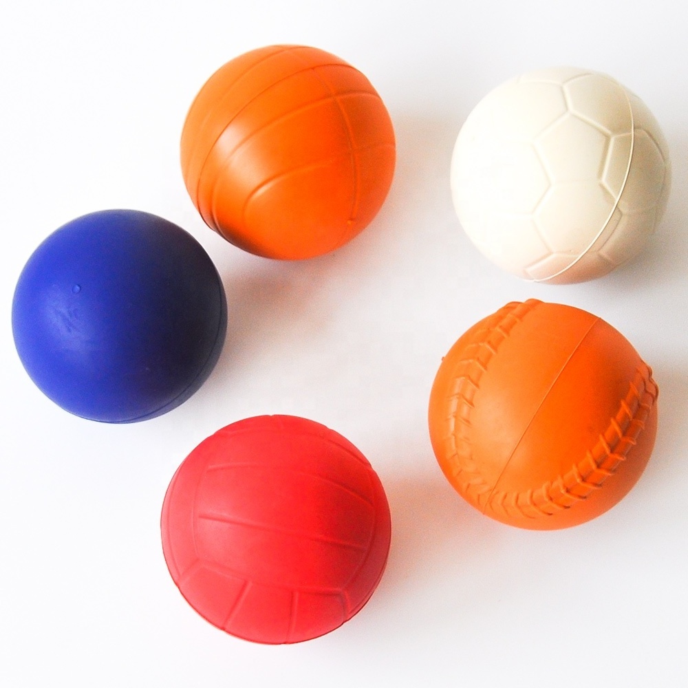 Rubber Anti Bite Durable Toxic 6.0cm Solid Pet Chew Ball Dog Interactive Toy Bouncy Ball for Small and Medium pet