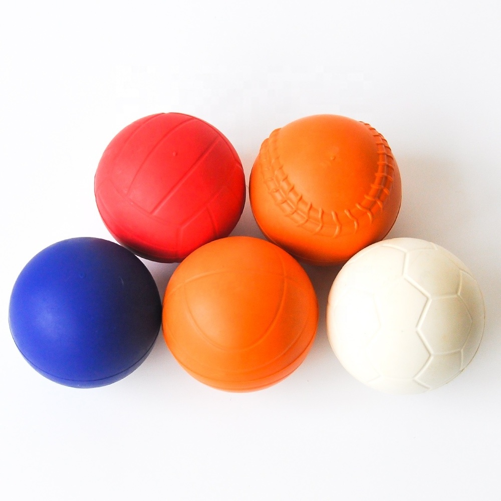 Rubber Anti Bite Durable Toxic 6.0cm Solid Pet Chew Ball Dog Interactive Toy Bouncy Ball for Small and Medium pet