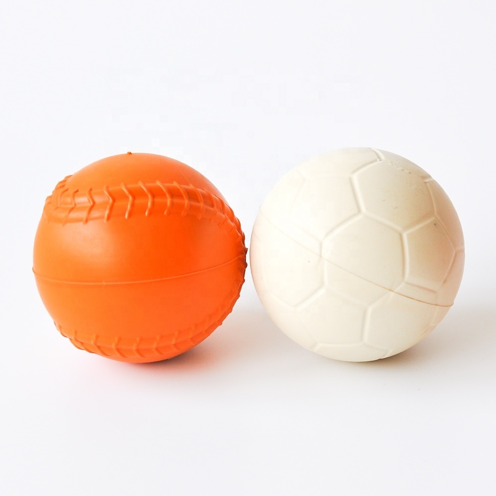 Rubber Anti Bite Durable Toxic 6.0cm Solid Pet Chew Ball Dog Interactive Toy Bouncy Ball for Small and Medium pet