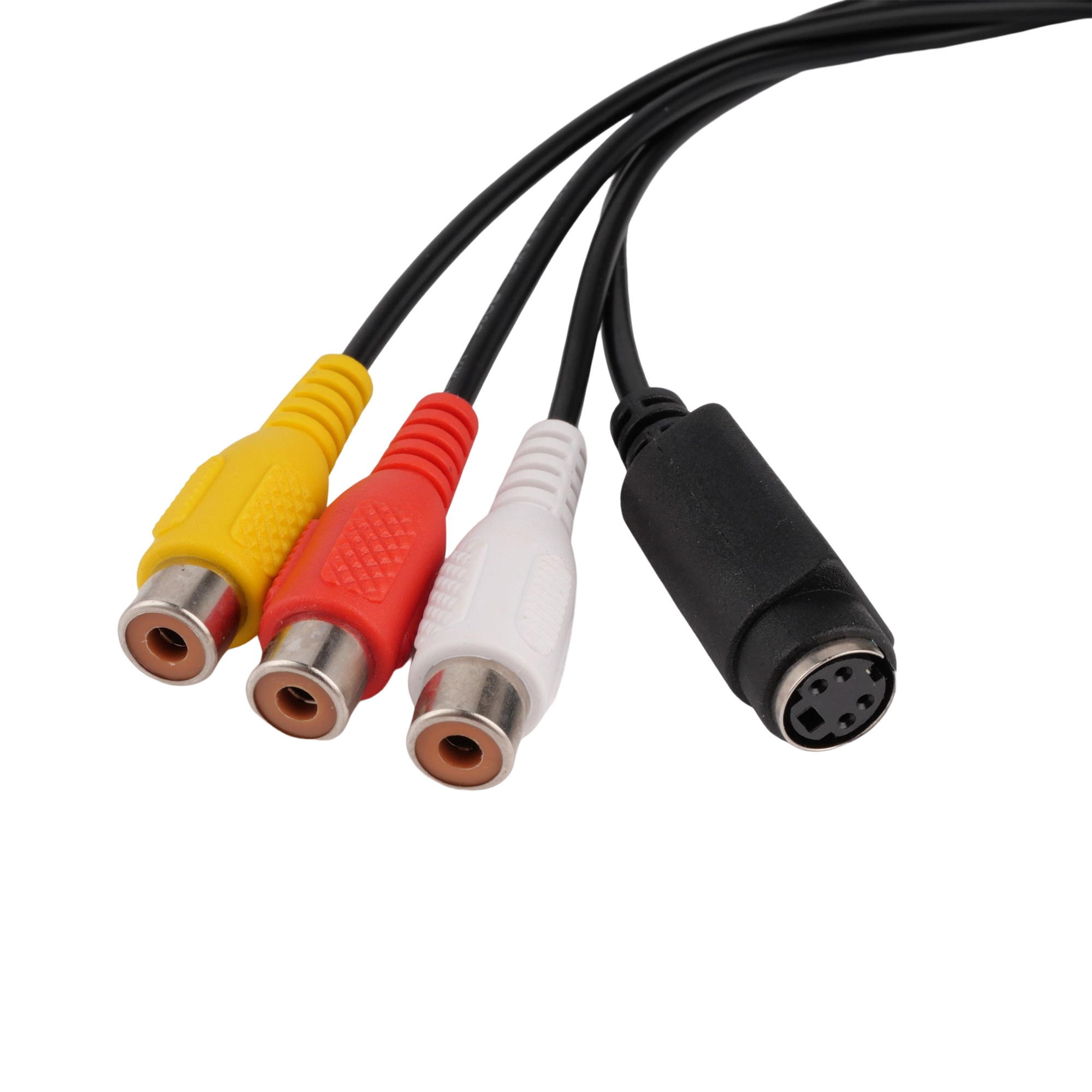 Mini DIN 7 Pin to 3 RCA MALE TO FEMALE audio video Cable