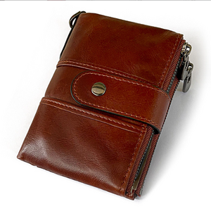 Vintage Men Genuine Cow Leather Wallets Organizer Card Holders Casual Fashion Style Short Cowhide Leather Clutch Wallet