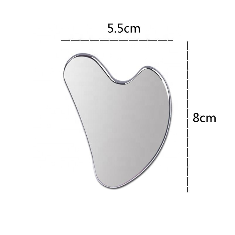 Custom Logo Metal Guasha Beauty Face Neck Body Massage Tool Stainless Steel Metal Gua Sha Scraping