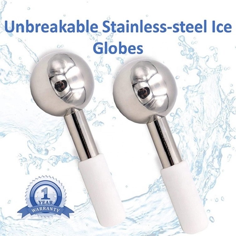 Hot Sale Reusable Beauty Ice Facial Roller Mold Icing Skin Care Tool Stainless Steel Ice Stick Face Ice Globes