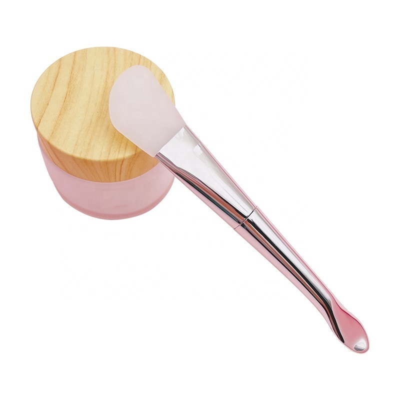 2024 Custom Logo Mask Spoon Beauty Makeup Cosmetic Scoop Silicone Face Cream Mixing Spatula