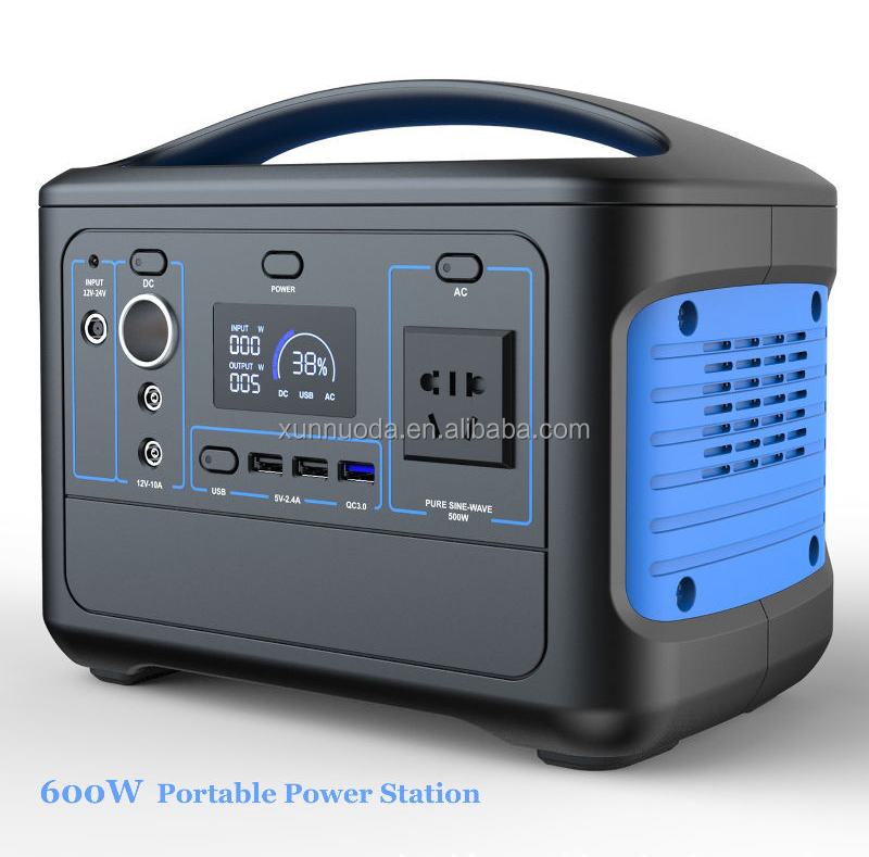 Outdoor portable fast charging power station,500W, travel camping power bank supply