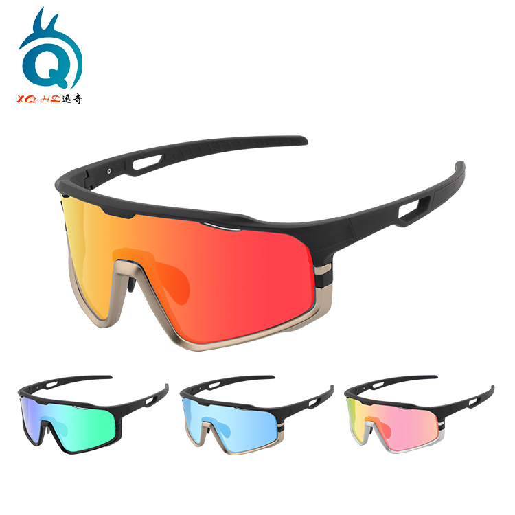 Factory wholesale fashion men stainless steel screw polarized Cycling sunglasses