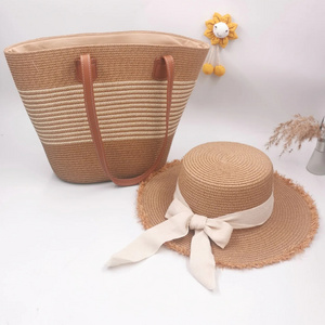 Wholesale New High Quality Eco Friendly Handwoven Straw Beach Bag Tote Bags Women Travel Shoulder Bag