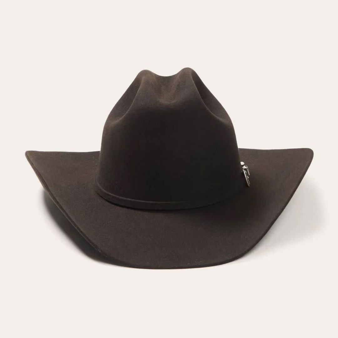 Custom Wholesale High Quality Warm Fashion Pure Wool Cowboy Felt Hat Wool Cowboy Hat